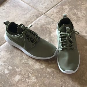 Olive green Nike sneakers